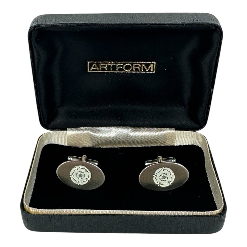 Vintage Yorkshire Rose Cuff Links